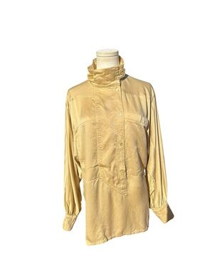 Vintage Escada Champagne Silk Blouse Size 38 Made in West Germany
